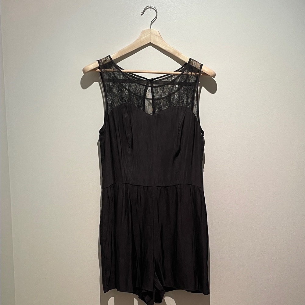 NWT American Eagle Outfitters Black Lace Romper